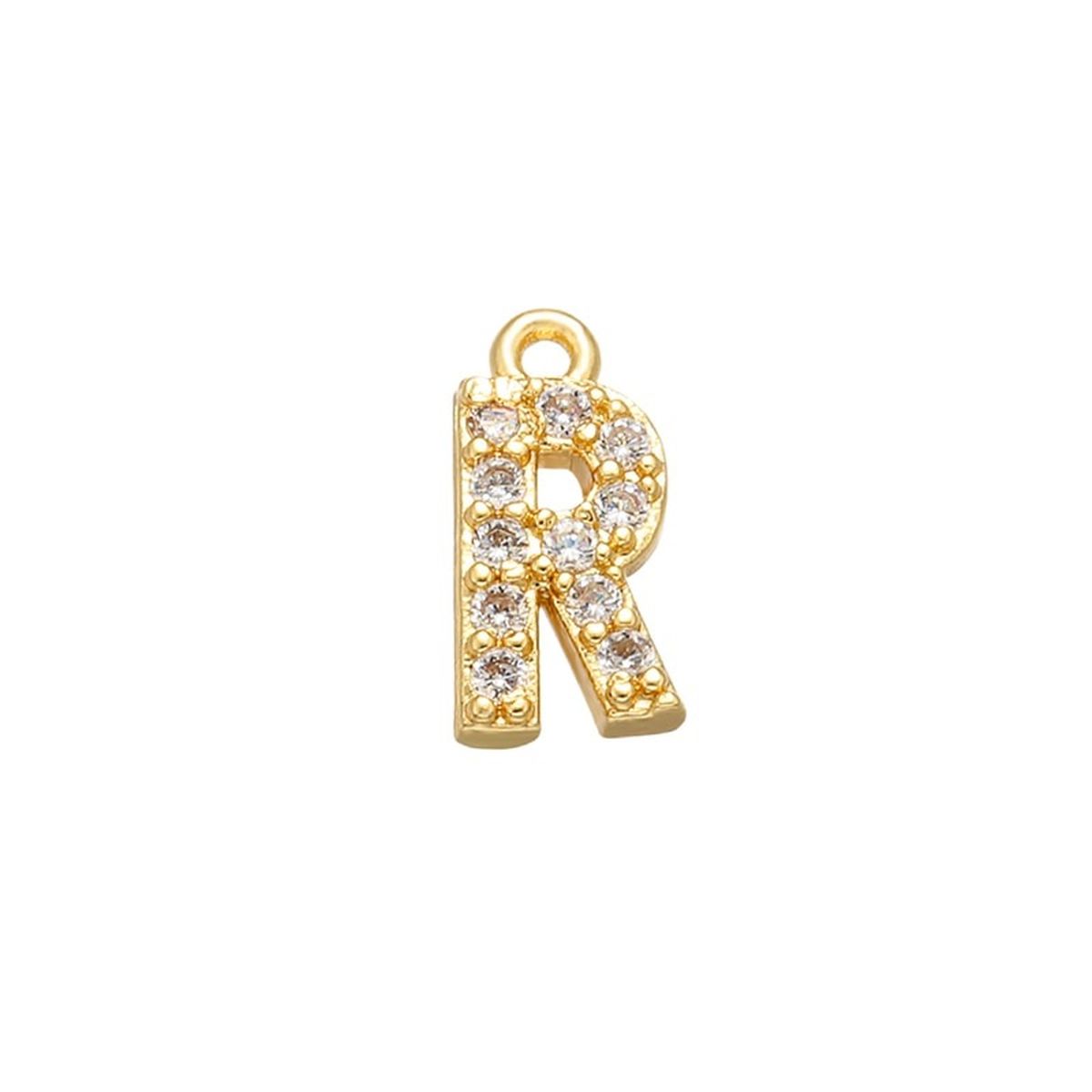 Small Initial Alphabets B Letter Ad American Diamond Gold Pendant For Women