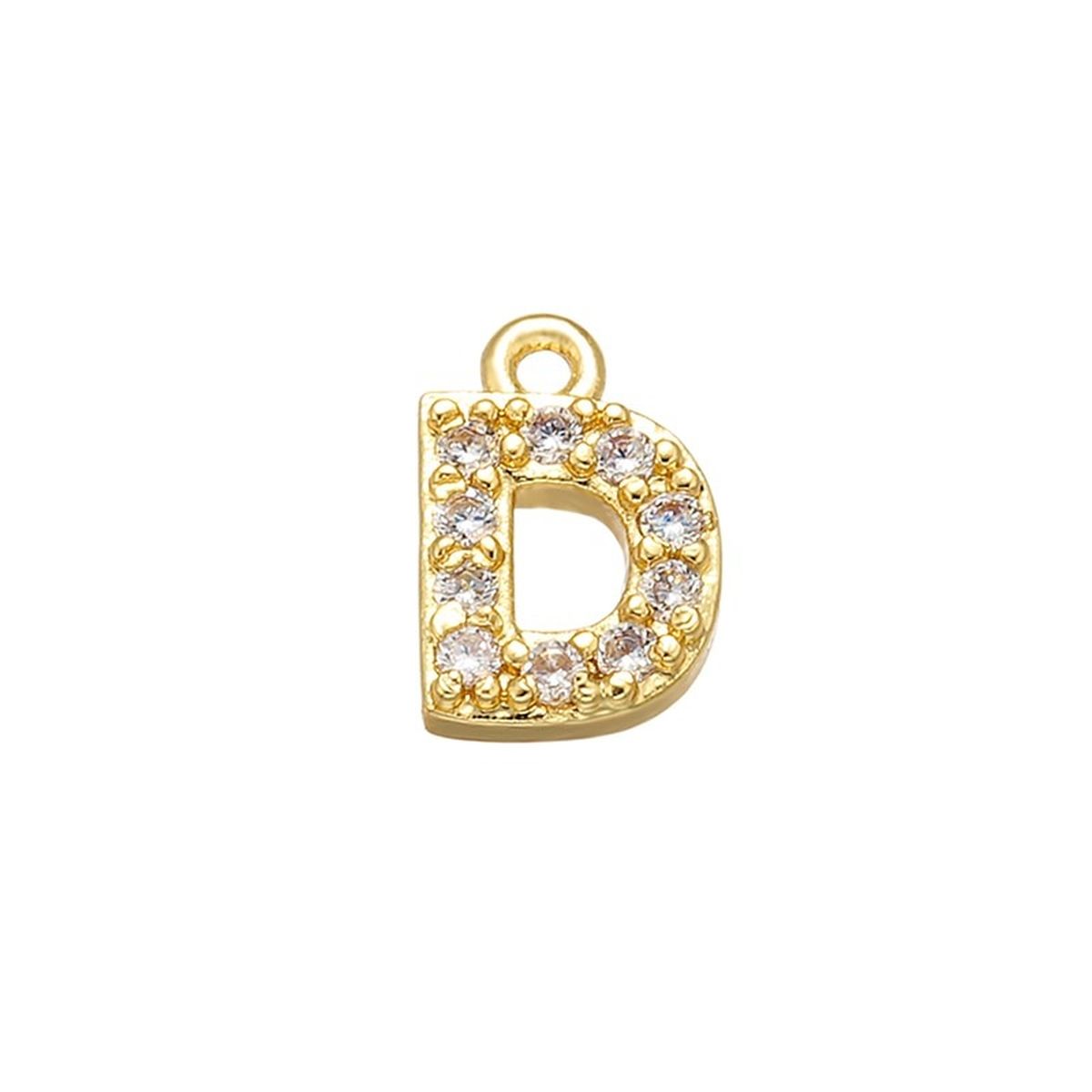 Small Initial Alphabets B Letter Ad American Diamond Gold Pendant For Women
