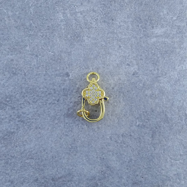 Clover Lobster Gold Zircon Copper Charm For Women Bulk Secondary image