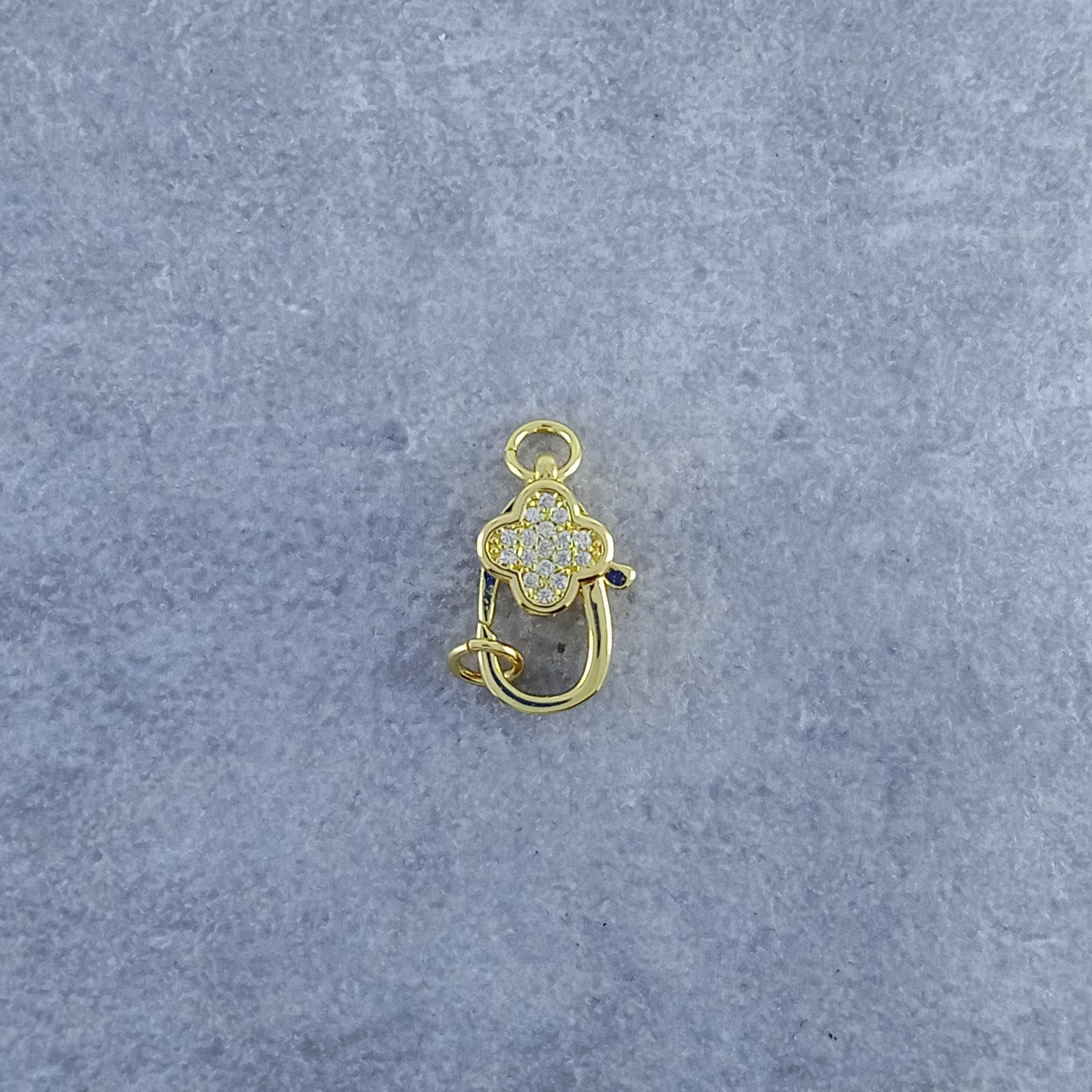 Clover Lobster Gold Zircon Copper Charm For Women Bulk