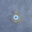 Round Evil Eye Gold White Zircon Baguette Copper Charm For Women Bulk