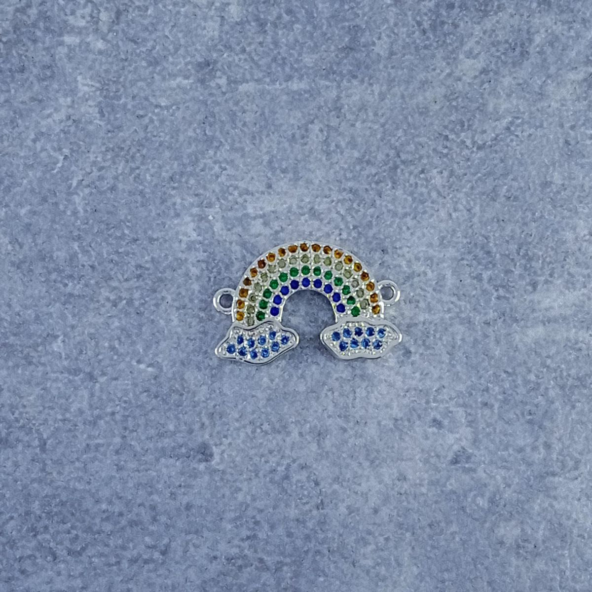Rainbow Silver Zircon Copper Charm For Women Bulk