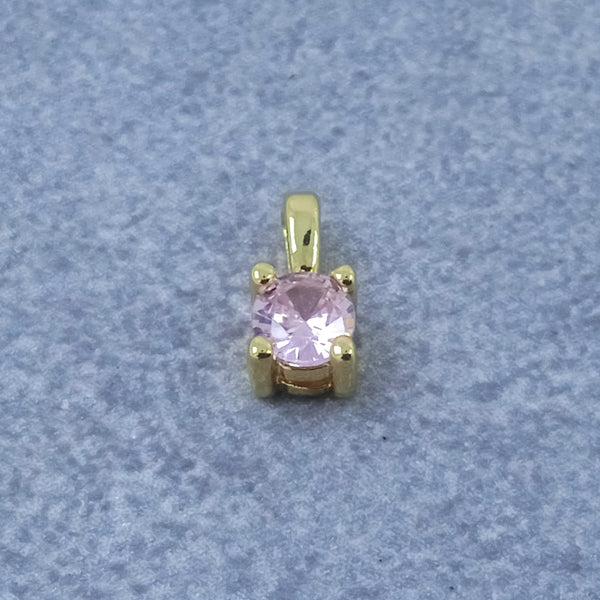 Solitaire Gold Pink Copper Charm For Women Bulk Secondary image