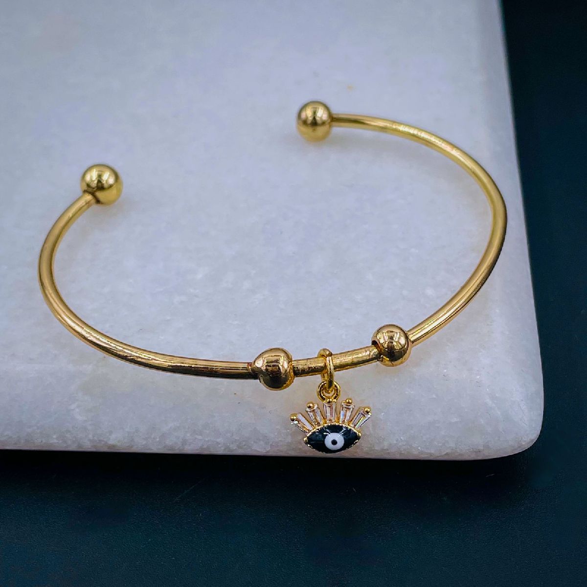 Copper Enamel Gold Evil Eye Cuff Kada For Women Bulk Main image