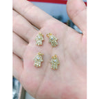 Hamsa Gold Zircon Copper Charm For Women Bulk