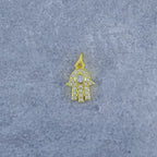 Hamsa Gold Zircon Copper Charm For Women Bulk