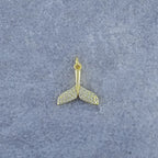 Fish Tail Gold Zircon Copper Charm For Women Bulk