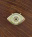 Evil Eye Oval Gold Zircon Copper Charm For Women Bulk