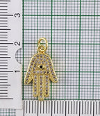 Evil Eye Hamsa Gold Zircon Copper Charm For Women Bulk