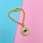 Copper Round Cubic Zirconia Evil Eye Watch Charm For Women Gold Bulk