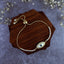Evil Eye White Gold Oval CZ Slider Adjustable Bracelet Bulk