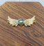 Abalone Wings Heart Gold Zircon Copper Charm For Women Bulk