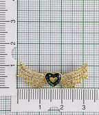 Abalone Wings Heart Gold Zircon Copper Charm For Women Bulk