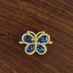 Abalone Butterfly Gold Zircon Copper Charm For Women Bulk
