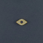 Oval Evil Eye Gold Zircon Copper Charm For Women Bulk