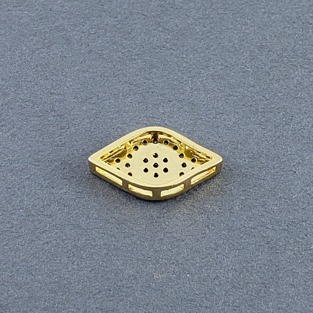 Oval Evil Eye Gold Zircon Copper Charm For Women Bulk
