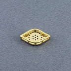 Oval Evil Eye Gold Zircon Copper Charm For Women Bulk