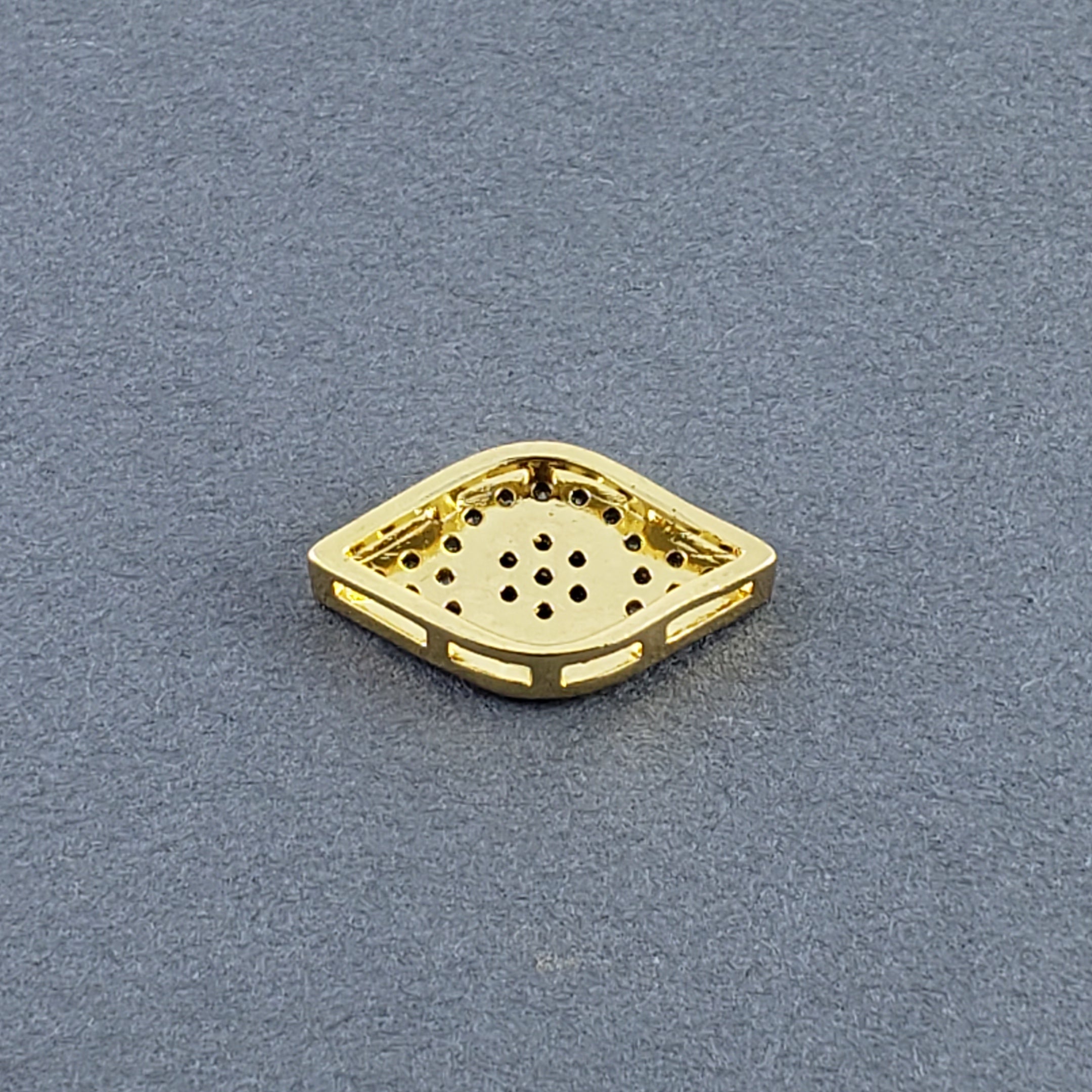 Oval Evil Eye Gold Zircon Copper Charm For Women Bulk