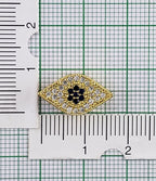 Oval Evil Eye Gold Zircon Copper Charm For Women Bulk