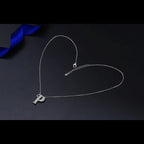 Silver White CZ Initial Alphabet Letter S Necklace Pendant Chain Bulk