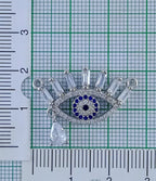 Drop Evil Eye Eyelash Silver Zircon Copper Charm For Women Bulk