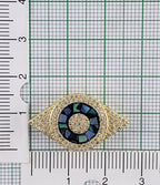 Abalone Evil Eye Gold Zircon Copper Charm For Women Bulk