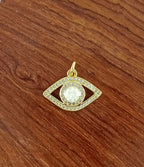 Oval-Evil-Eye-Gold-Zircon-Copper-Charm-For-Women-Girl Bulk