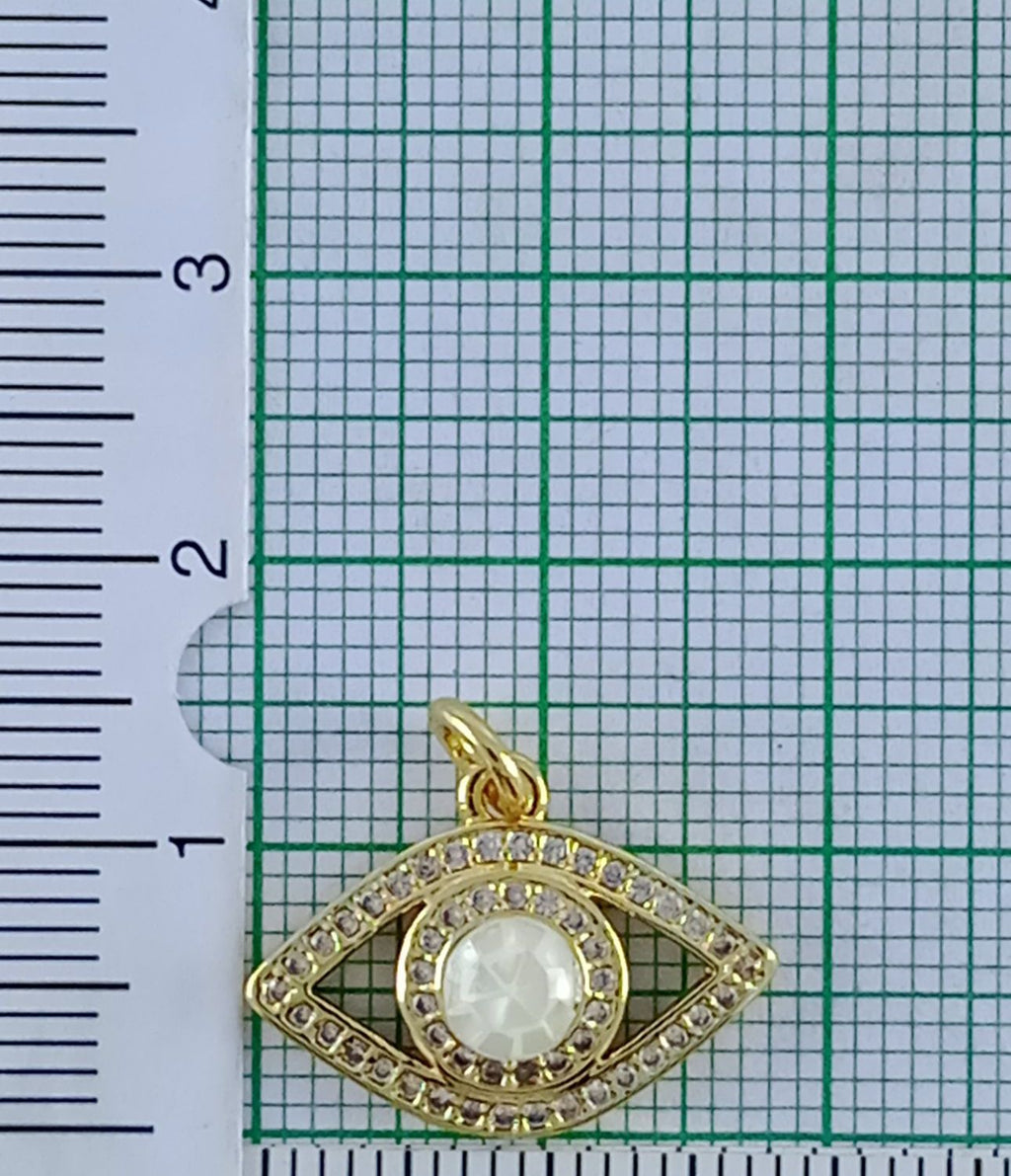Oval-Evil-Eye-Gold-Zircon-Copper-Charm-For-Women-Girl Bulk