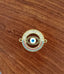 Round Evil Eye Gold Zircon Copper Charm For Women Bulk