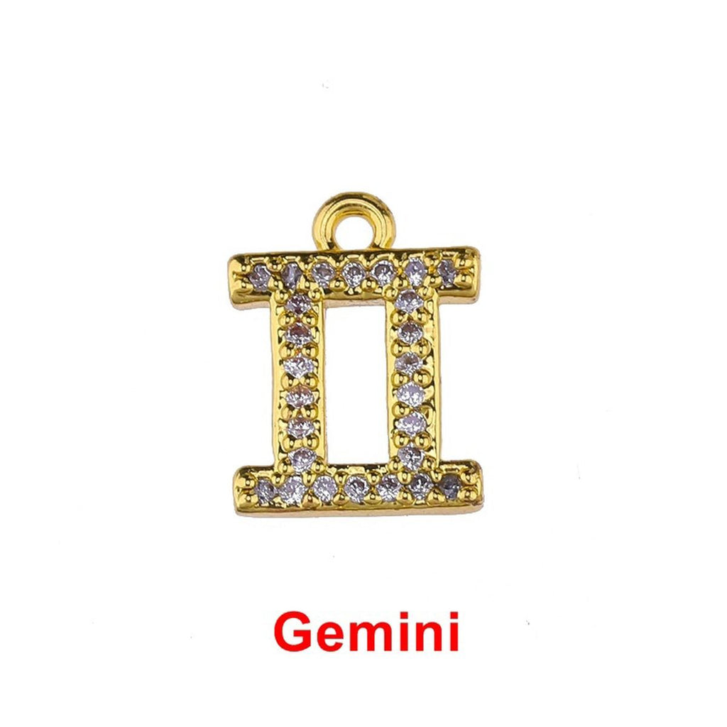 Tiny Zodiac Aries Gold Cubic Zirconia Copper Charm For Women Bulk