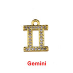Tiny Zodiac Aries Gold Cubic Zirconia Copper Charm For Women Bulk