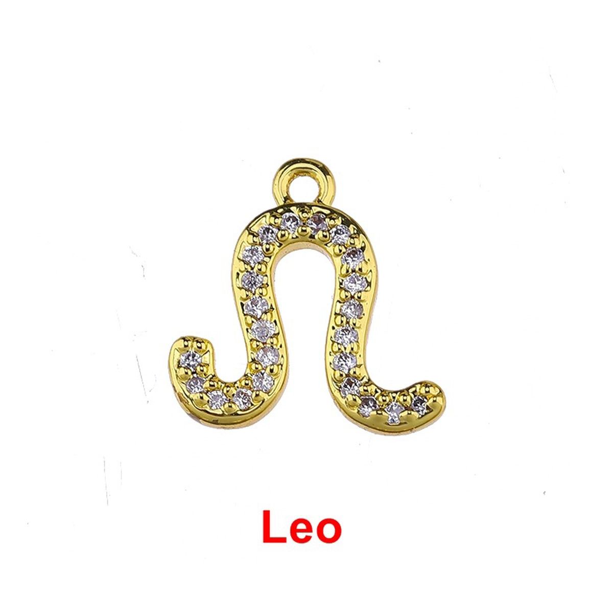Tiny Zodiac Aries Gold Cubic Zirconia Copper Charm For Women Bulk