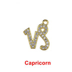 Tiny Zodiac Aries Gold Cubic Zirconia Copper Charm For Women Bulk