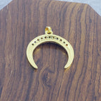 Horse Shoe Gold Zircon Copper Charm For Women Bulk