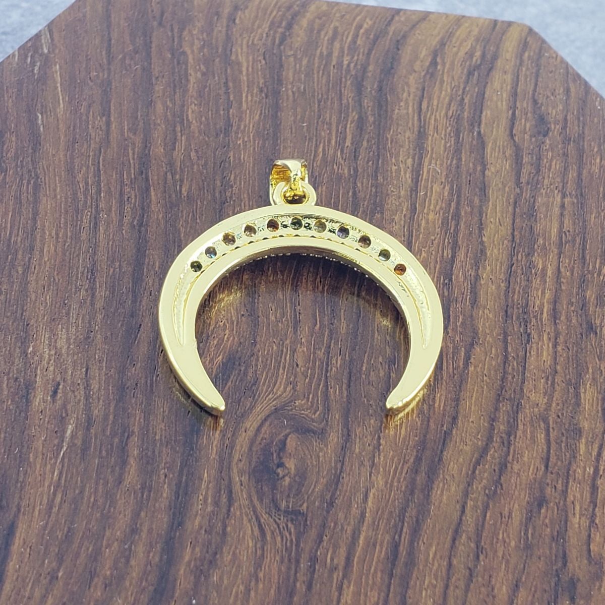 Horse Shoe Gold Zircon Copper Charm For Women Bulk
