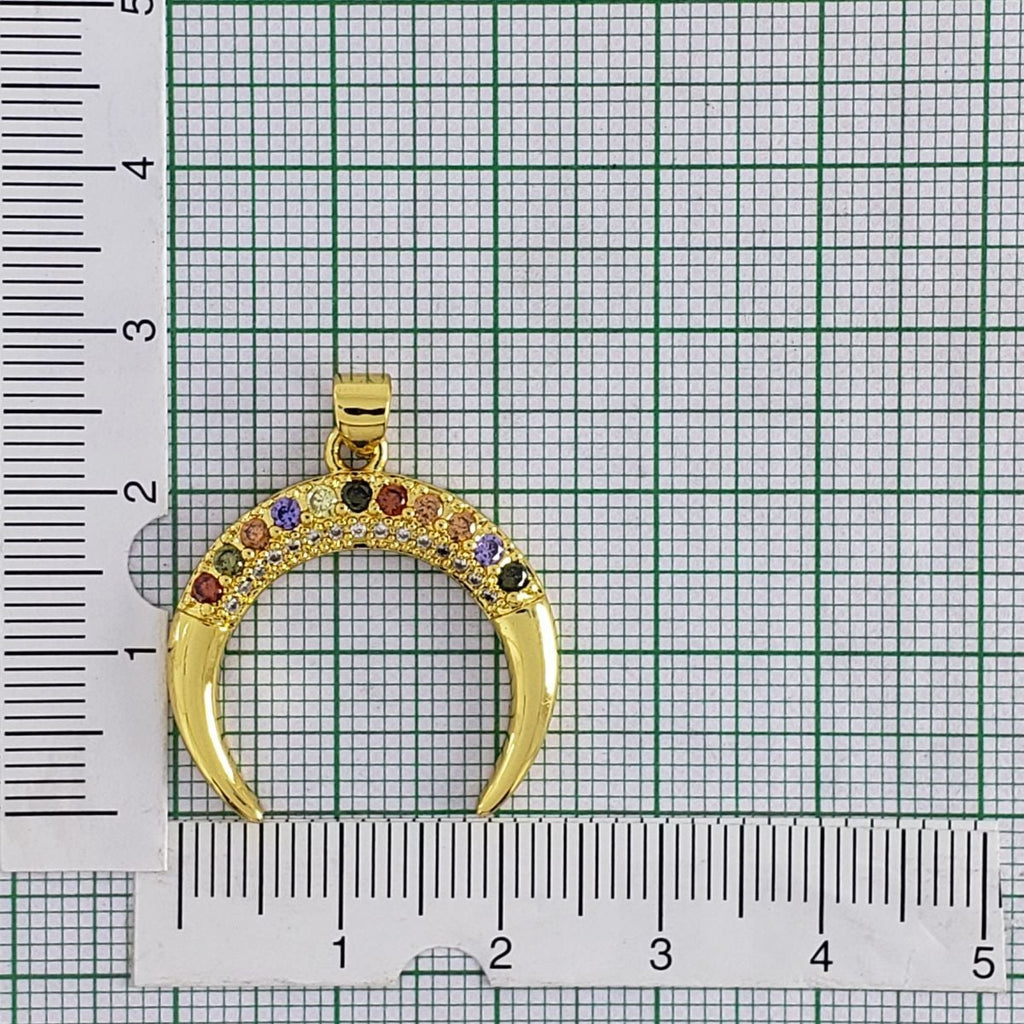 Horse Shoe Gold Zircon Copper Charm For Women Bulk
