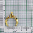 Horse Shoe Gold Zircon Copper Charm For Women Bulk