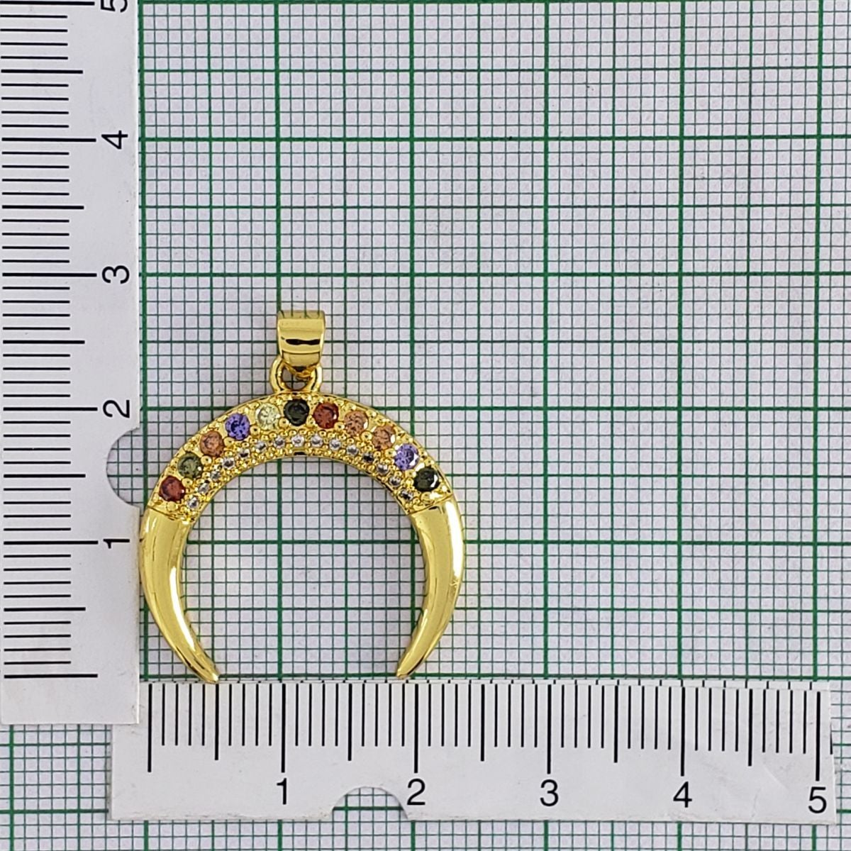 Horse Shoe Gold Zircon Copper Charm For Women Bulk