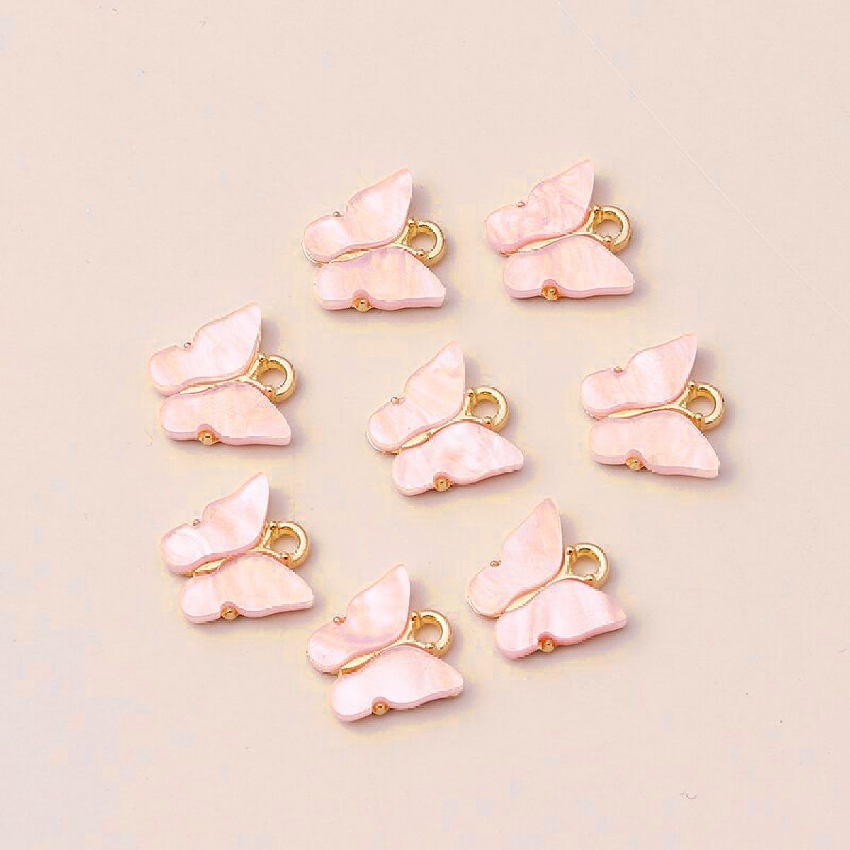 Butterfly Copper Gold Pink Peach Pendant Charm For Women Bulk