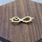 Heart Infinity Gold Zircon Copper Charm For Women Bulk