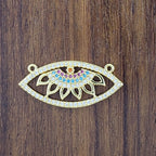Evil Eye Gold Zircon Copper Charm For Women Bulk