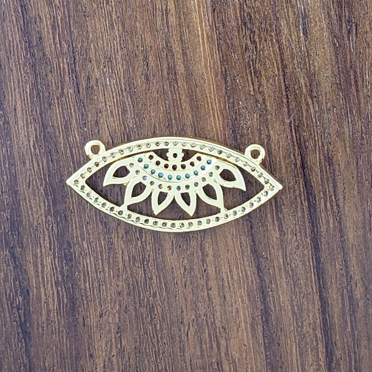 Evil Eye Gold Zircon Copper Charm For Women Bulk