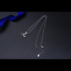 Silver White CZ Initial Alphabet Letter S Necklace Pendant Chain Bulk