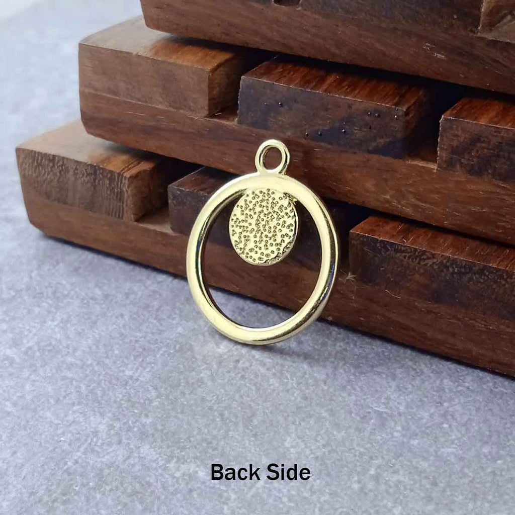 Round Evil Eye Brass Black Enamel Pendant Centre Pcs For Women Bulk