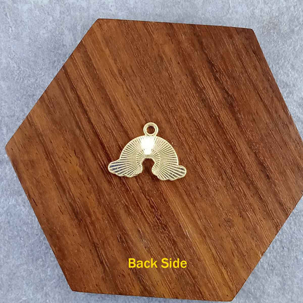 Rainbow Cloud Brass Gold Enamel Pendant Chain Necklace Women Bulk Secondary image