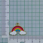 Rainbow Cloud Brass Gold Enamel Pendant Chain Necklace Women Bulk