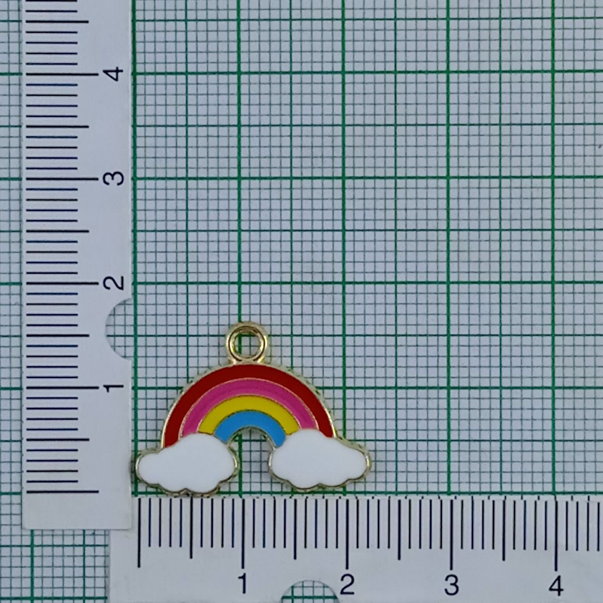 Rainbow Cloud Brass Gold Enamel Pendant Chain Necklace Women Bulk