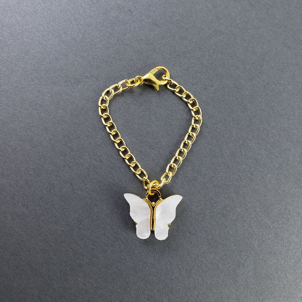 Butterfly Gold White Brass Watch Charm For Women Bulk