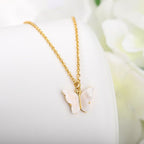 Butterfly White Gold Pendant Chain Necklace Women Bulk