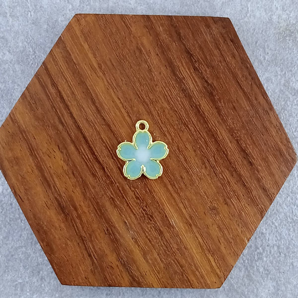 Flower Brass Green Gold Pendant Centre Pcs For Women Bulk Main image